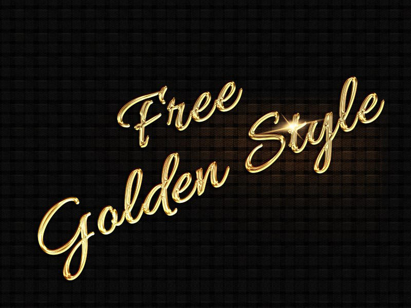 FREEBIE - Golden Text Style by AlexLasek by AlexLasek