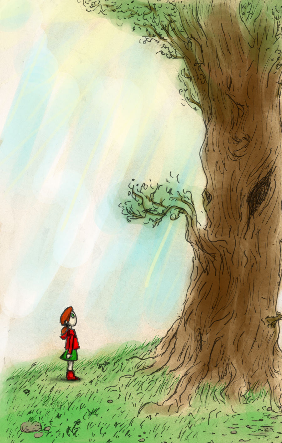 The girl and the tree by KillerSponge