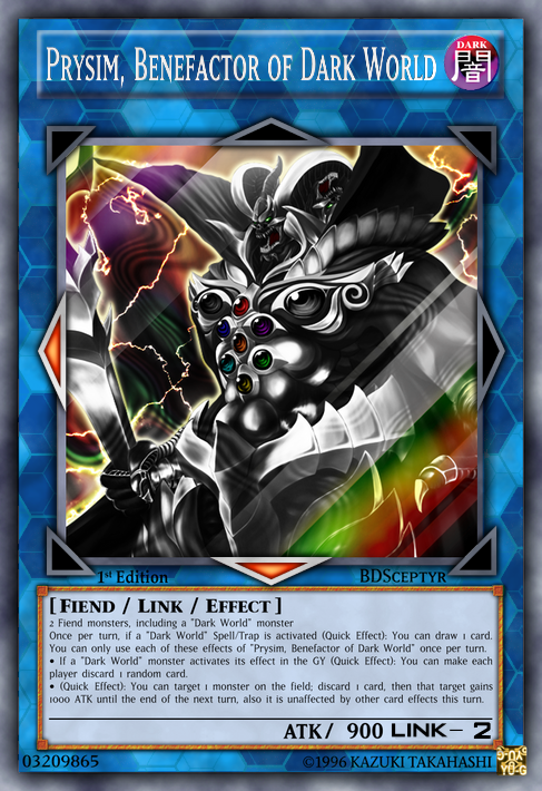 Prysim Benefactor Of Dark World Frolick With A Fiend This Holiday Season Realistic Cards Yugioh Card Maker Forum