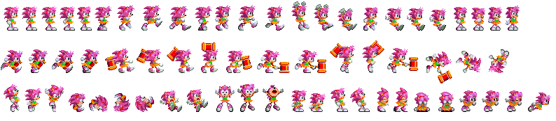 Amy Rose Is Sonic 3 And Knuckles Sprites By Deitz94 On Deviantart