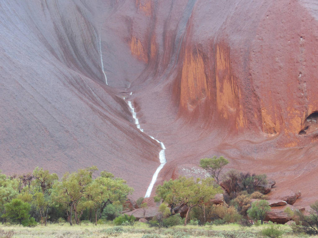 Uluru waterfalls (Ayers Rock, Central Australia) by ...