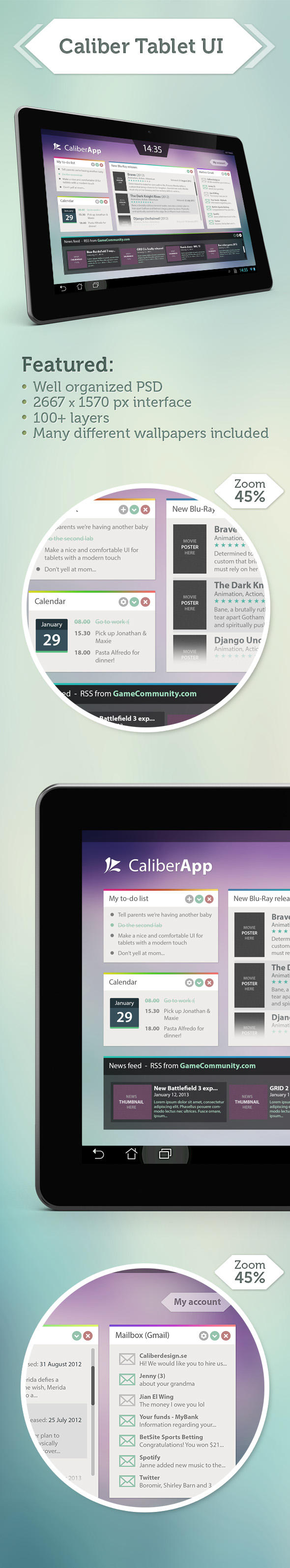 Clean Tablet UI by Cheezen