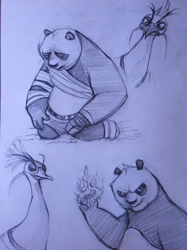 Kung Fu Panda 2 sketches by ChanChili