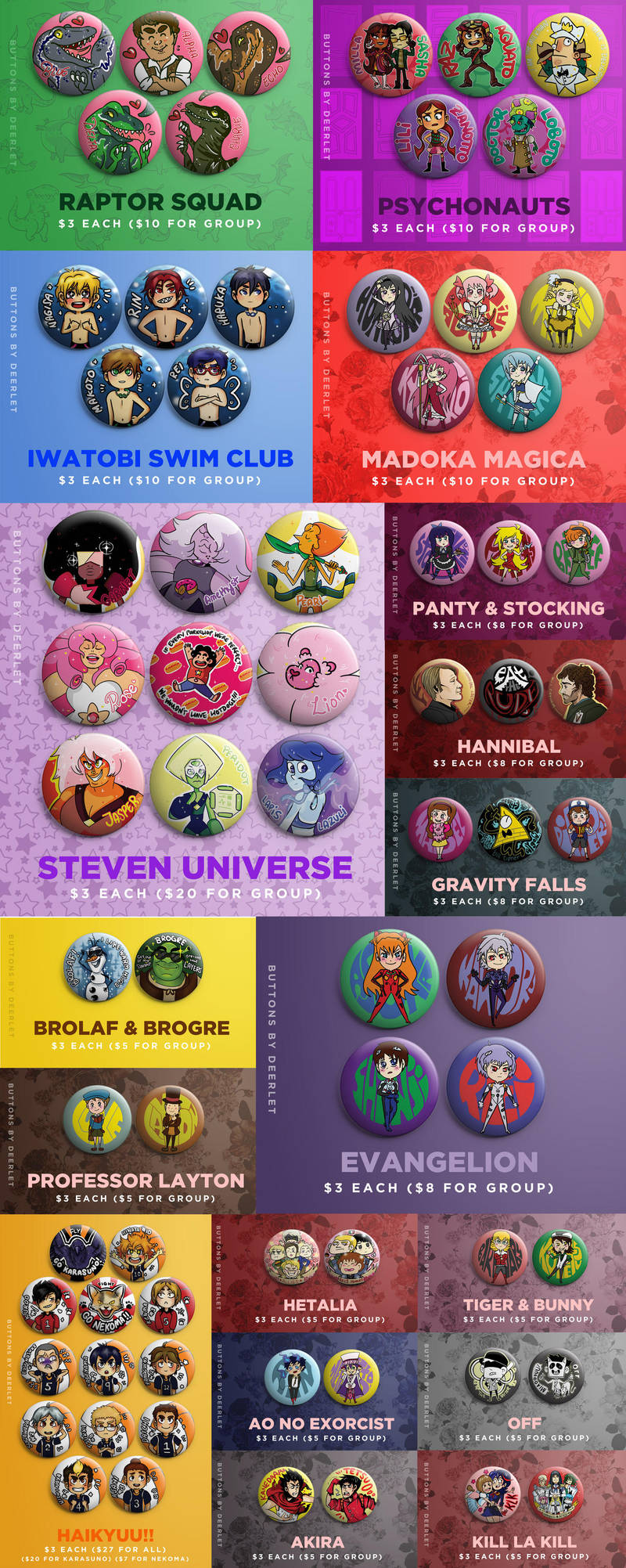 Button Dump 2015 by deerlette