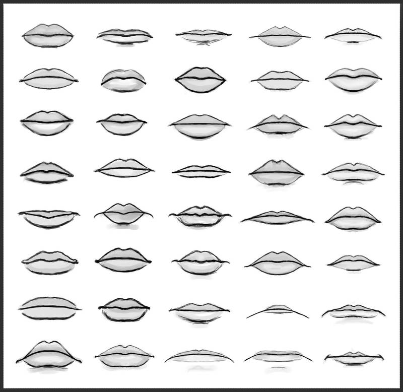 Lip Shapes by dark-sheikah