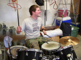 travis on drums by Emi-Rocker-Pixie