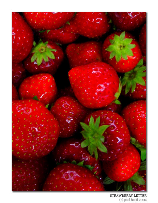 strawberry letter by MrGerard
