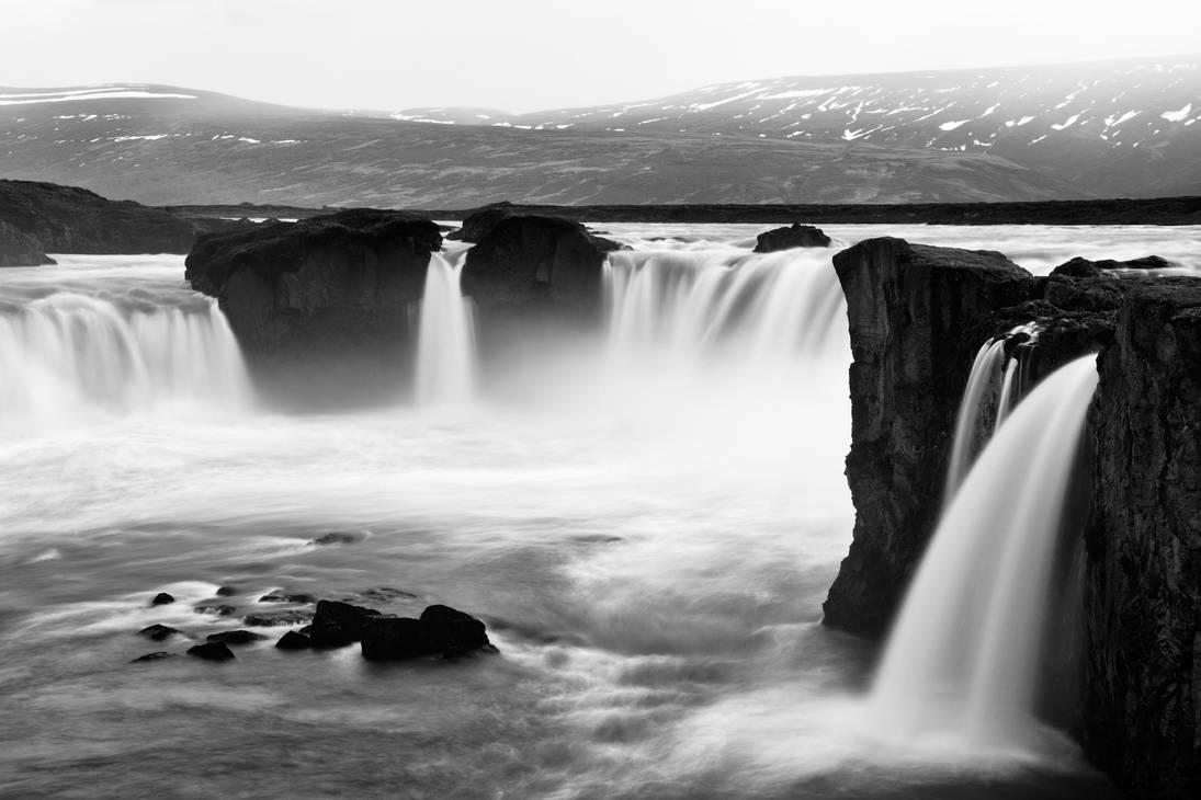 Godafoss - Black and White (FHD Request) by boldfrontiers on DeviantArt