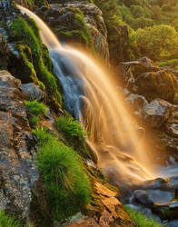 Glowing Loup of Fintry Waterfall by somadjinn