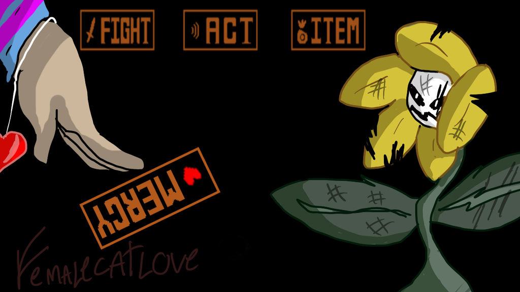 Flowey n' Frisk Mercy by FemaleCatLove on DeviantArt