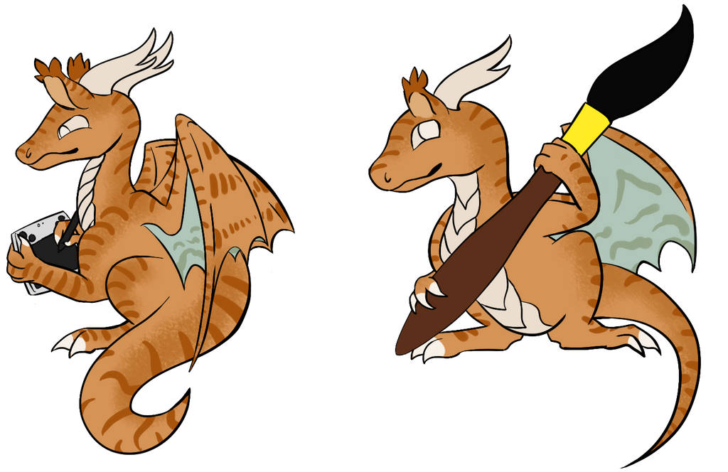 Ych Digital Vs Traditional Artist By Gaia Hawks On Deviantart