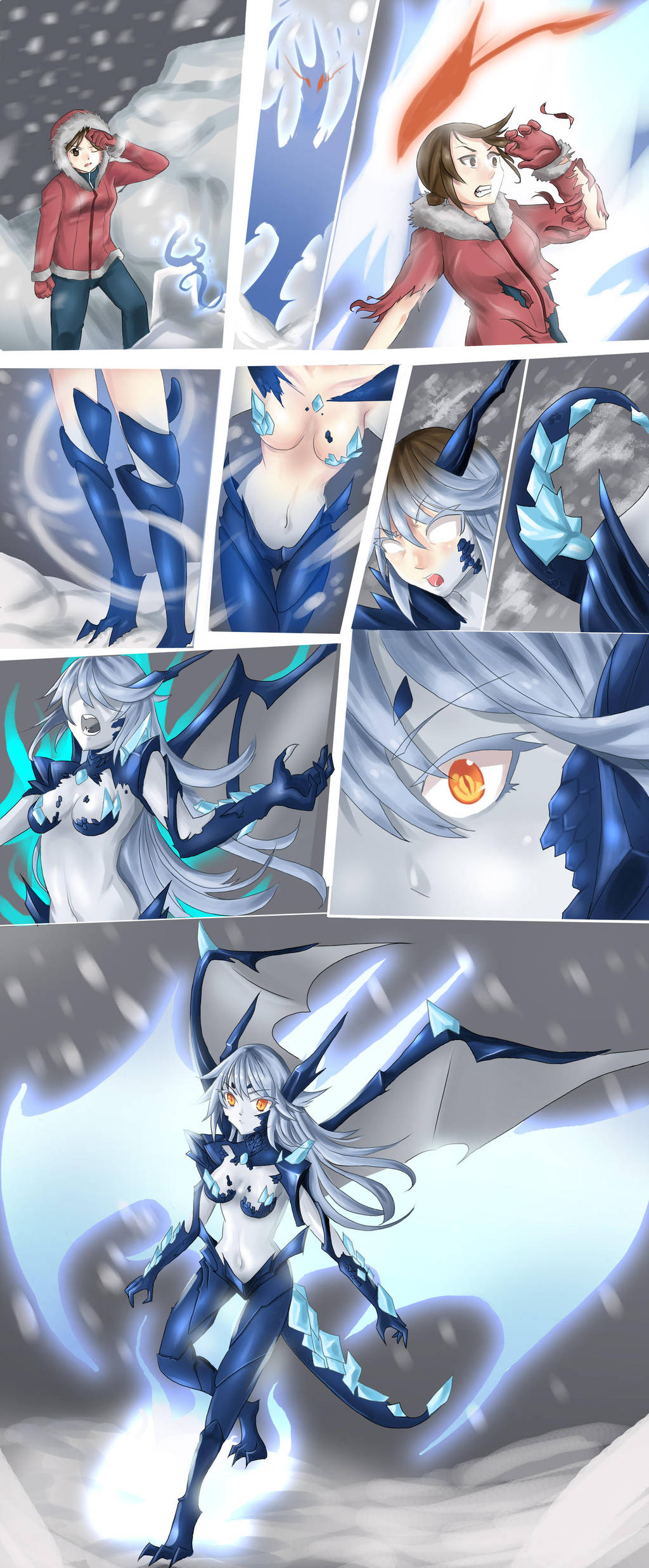 Ice Dragon In Human Form By Kerosoldier On Deviantart
