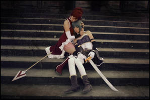 MADOKA MAGICA : Kyoko + Sayaka by elsch