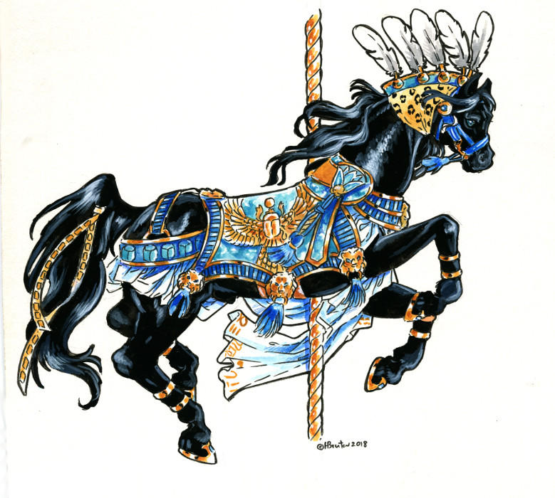 Egyptian Carouel Horse by Hbruton
