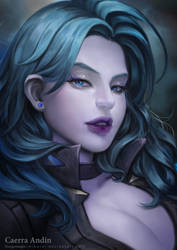 Caerra Andin, TriNebulon News reporter by Shoguneagle