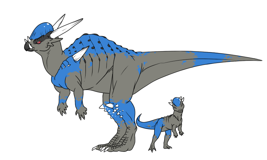 Rampardos + Cranidos by SaucyLobster