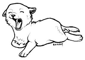 Mother and pups lineart FREE by PancakeAdopts on DeviantArt