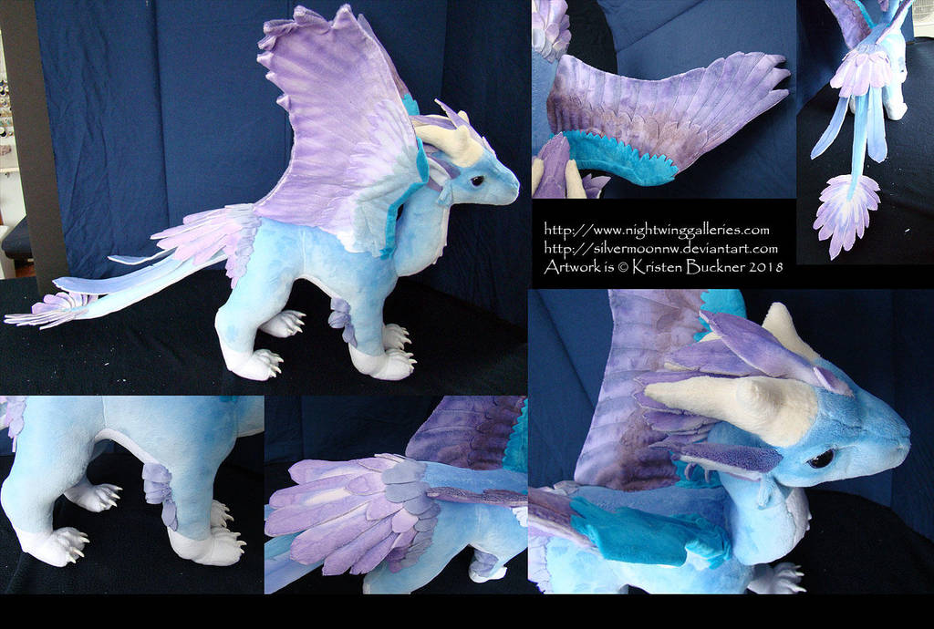 Akearyu Plush Commission by silvermoonnw