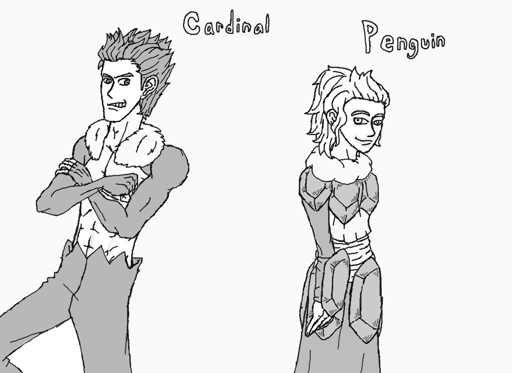 Cardinal and Penguin by Nikokage