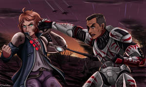 Commission-STAR WARS O.C.: Slash vs Halna. by Charleian