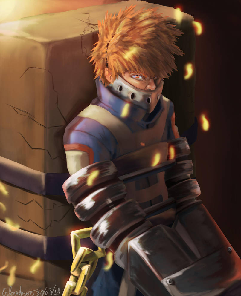 kugou 2008 download Wallpaper chair, guy, orange background, my hero academia, boku no.