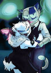 Robot Cat and Yeti by fluffyz