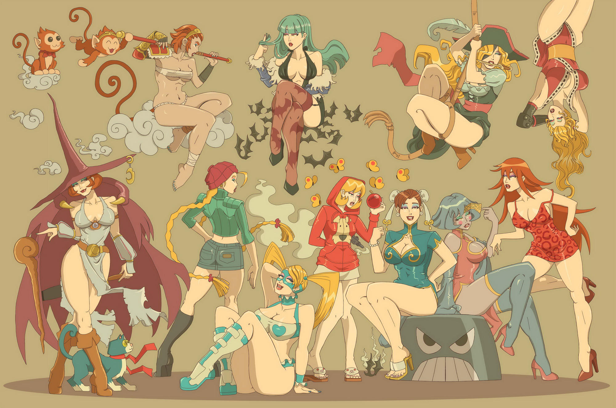 Fighting girls - Capcom Fighting Tribute by vf02ss