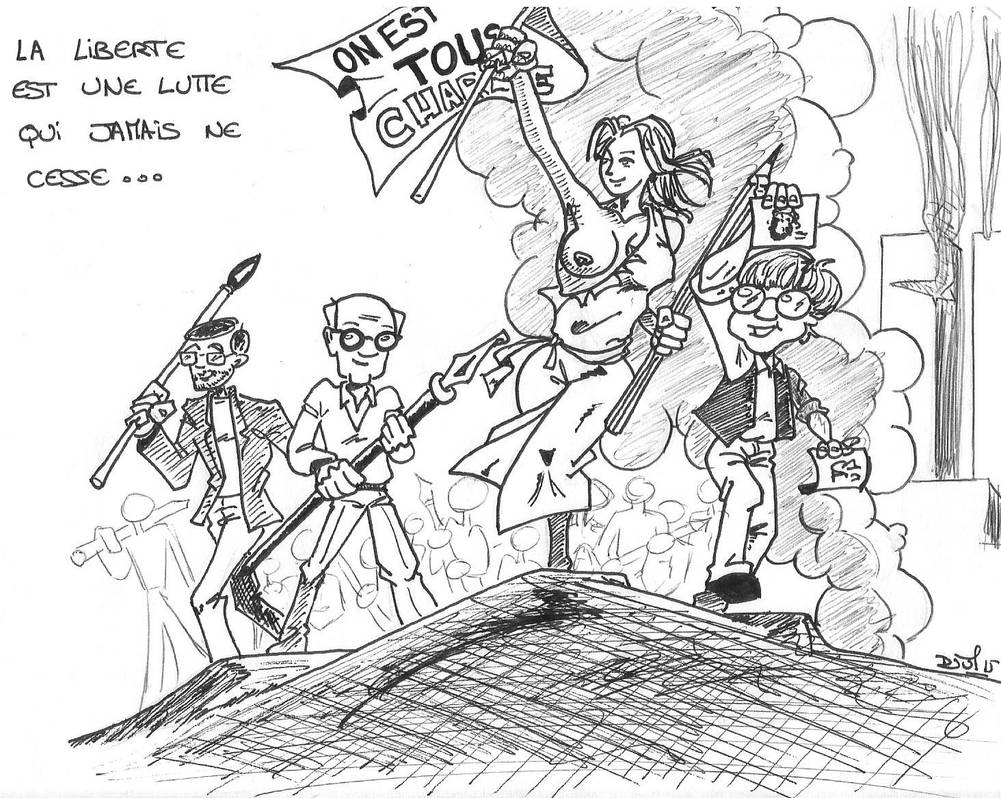 Charlie sur les barricades by DjulTheDrawer Charlie sur les barricades by DjulTheDrawer