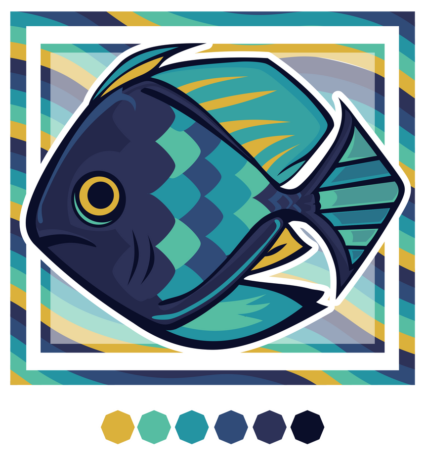 Hexacolored Fish by Kna