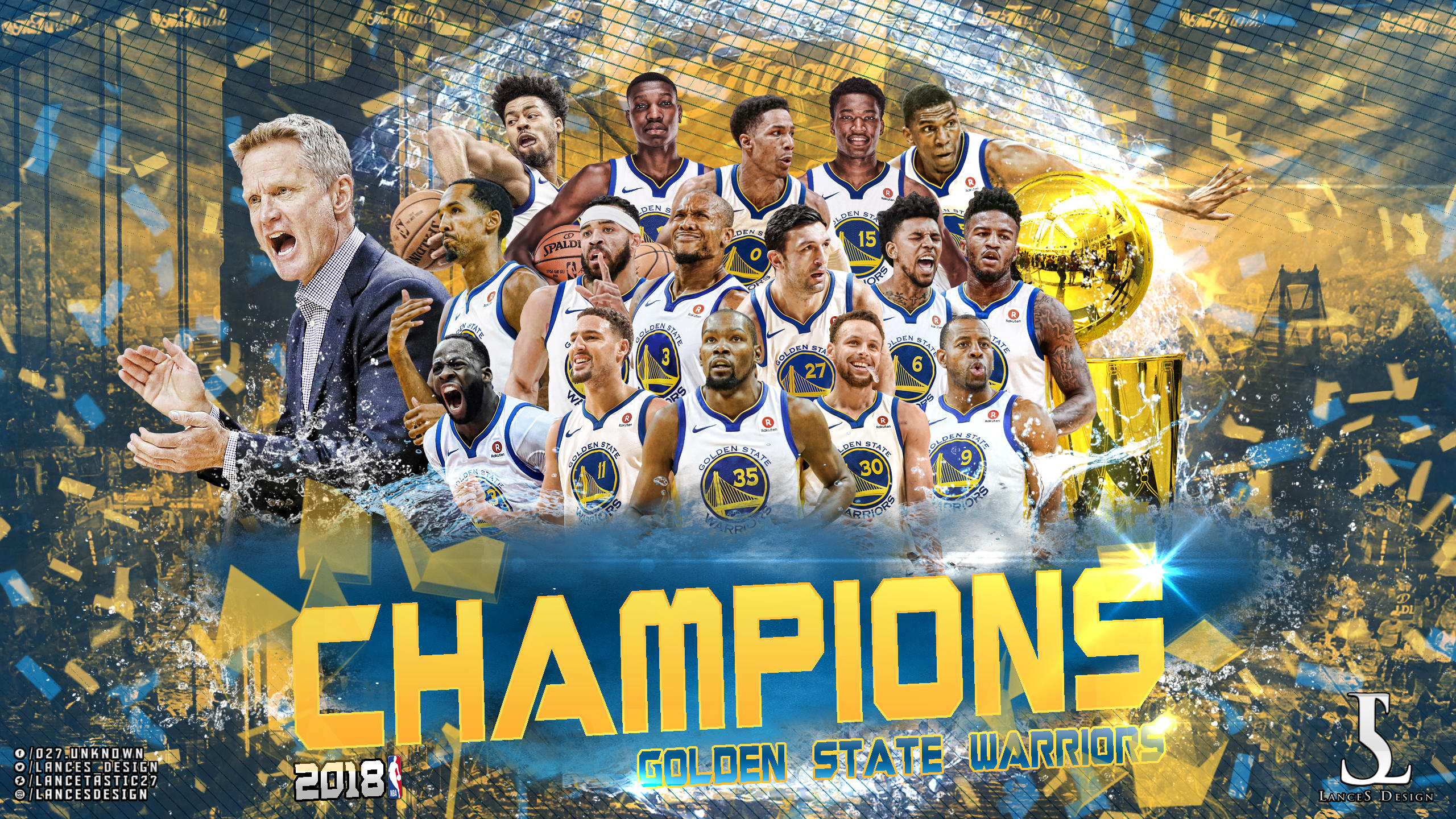 2018 NBA Champion Golden State Warriors Wallpaper by ...