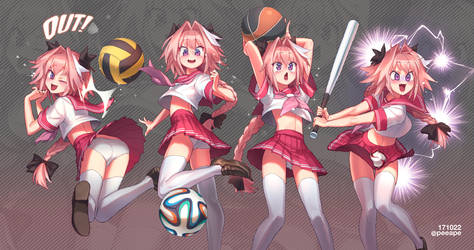 Astolfo touches the balls by peeape