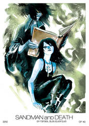 Sandman and Death by rafaelalbuquerqueart
