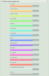 Pastel progress bars (custom widgets) by UszatyArbuz