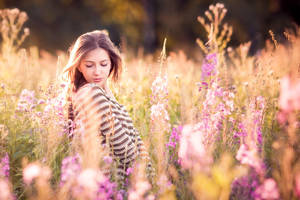 In the flower field by JunKarlo