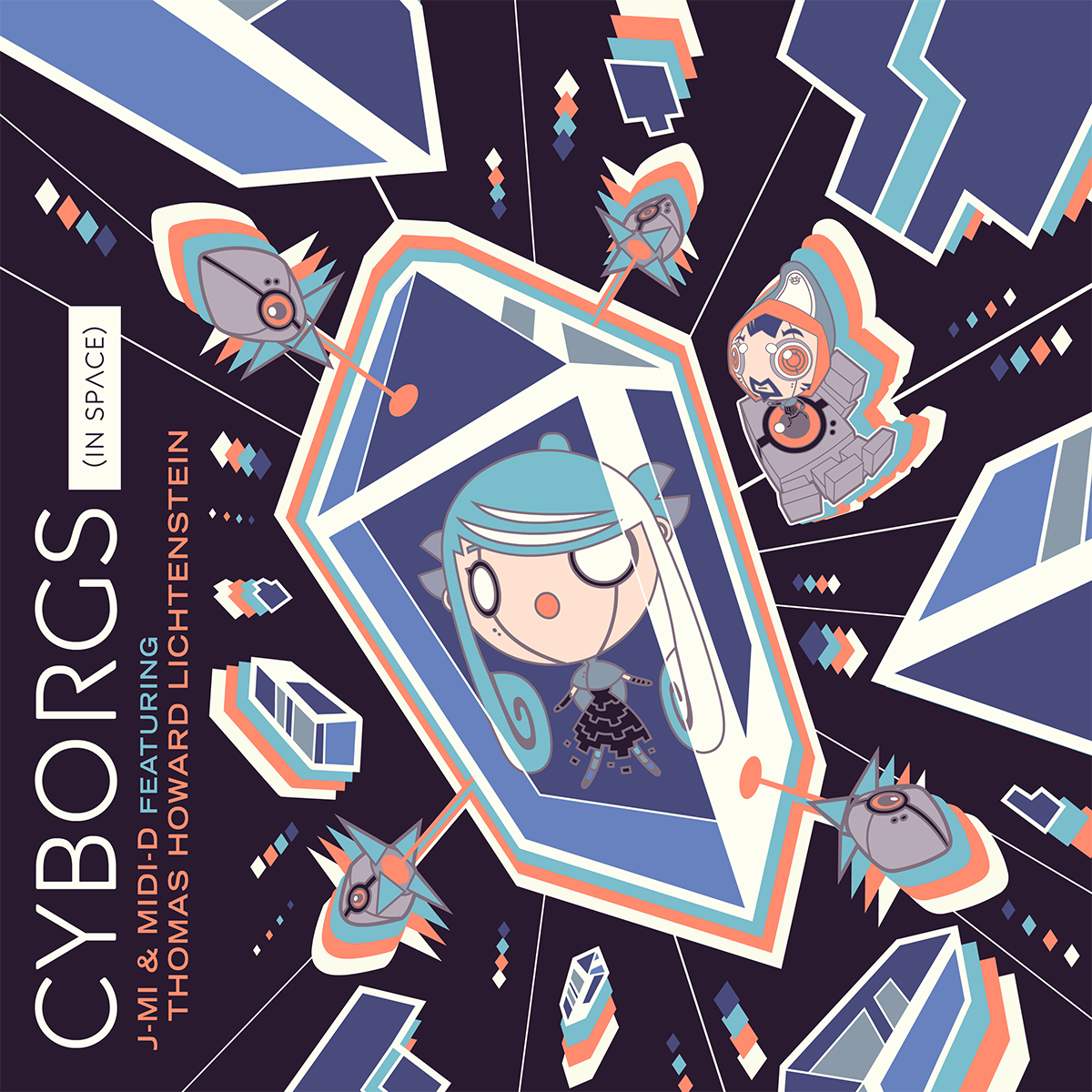 Cyborgs (In Space) single cover art by GoshaDole
