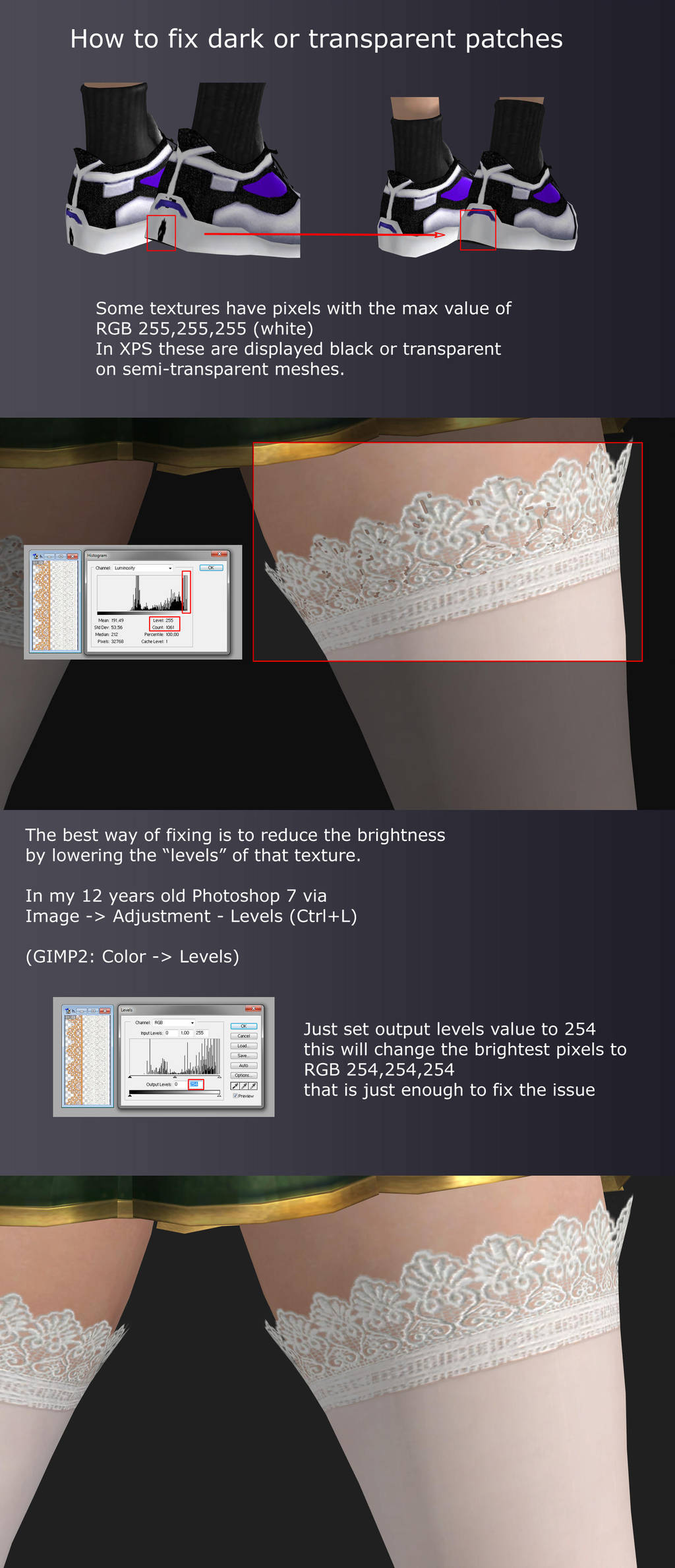 XPS - How to fix dark or transparent patches by RonDoe