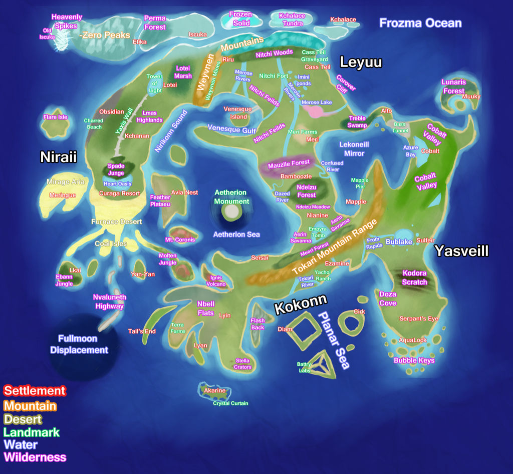 The Continent of Emytheral by Pizaru-Chu