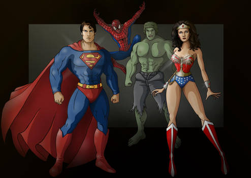 classic heroes by nightwing1975