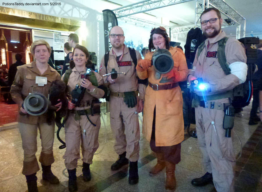 Ghostbusting colleagues at Fed Con 2016 by PotionsTeddy