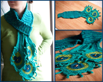 Peacock Scarf by melzika