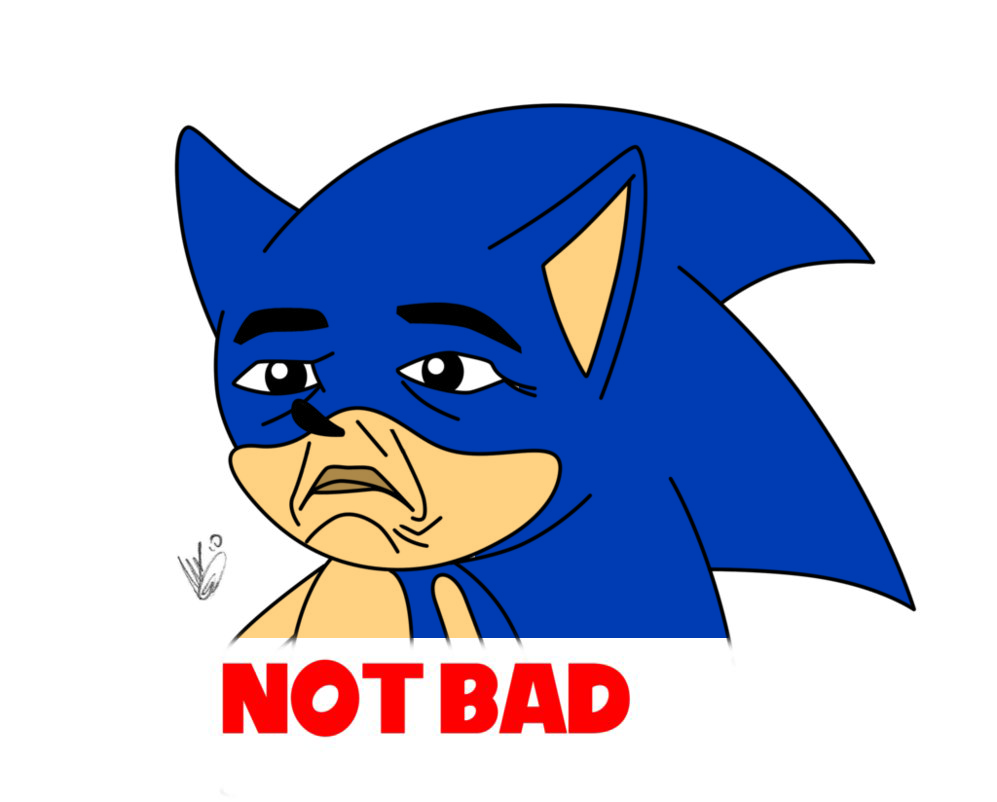 Соник мем рисунок