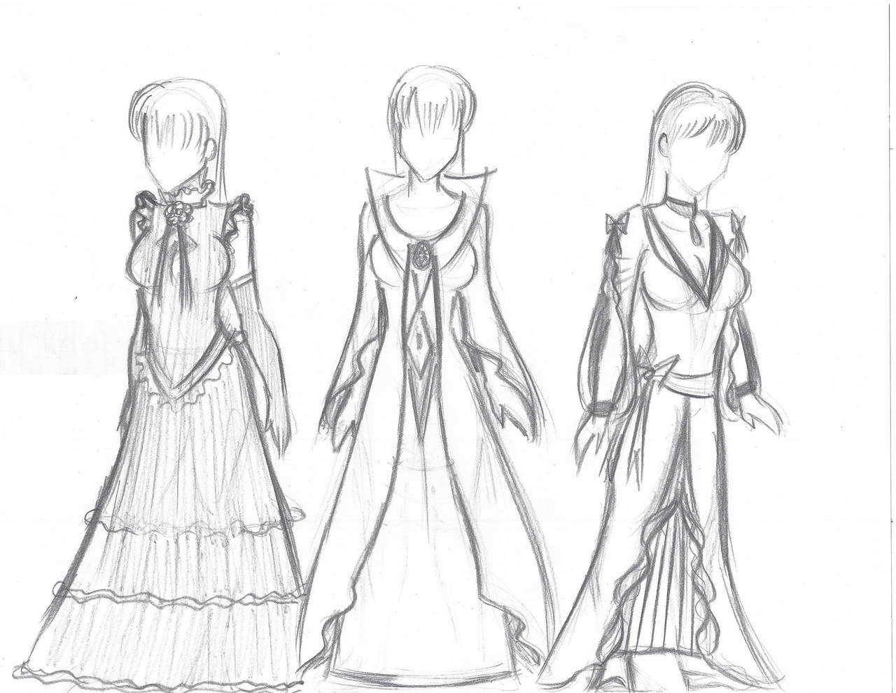 Sketches for dress 2 by Cashopeia on DeviantArt