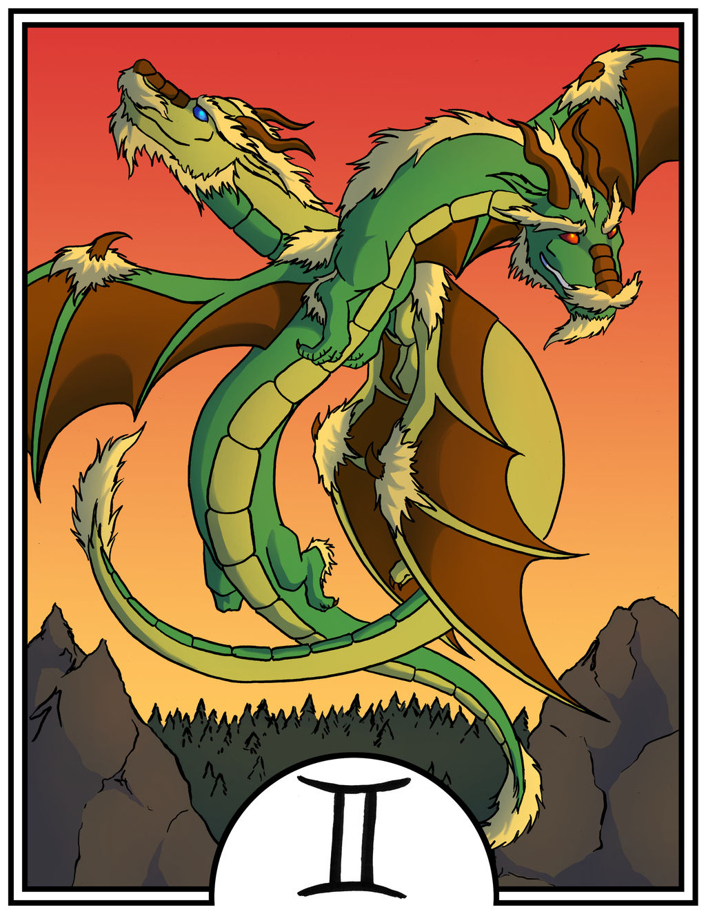 Zodiac Dragons - Gemini by dragonsong12