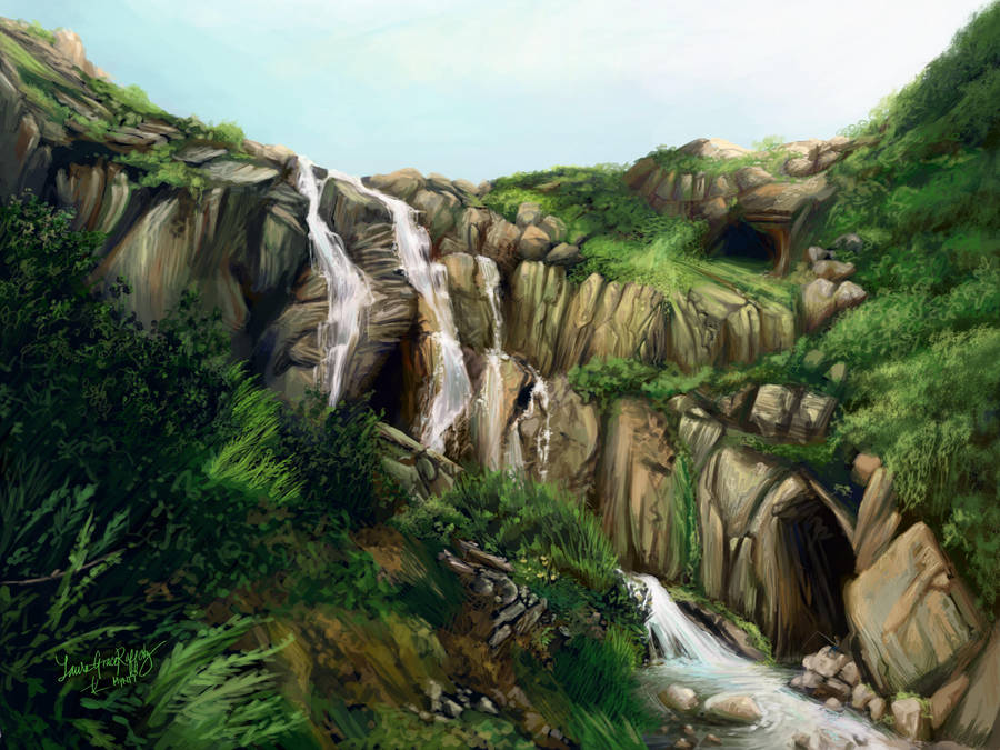Speedpaint: Three Caves by mynti