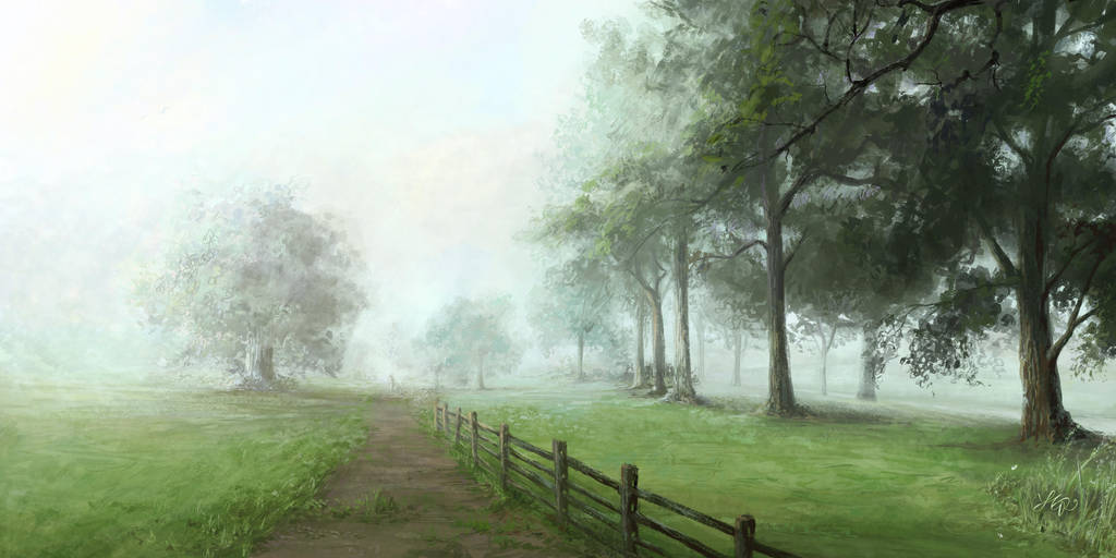 Dog Park II - Foggy 7AM by mynti