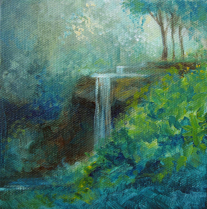 Daily Doodle: Little Waterfall by mynti