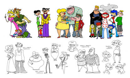 Ed, Edd n Eddy's parents by VampireMeerkat