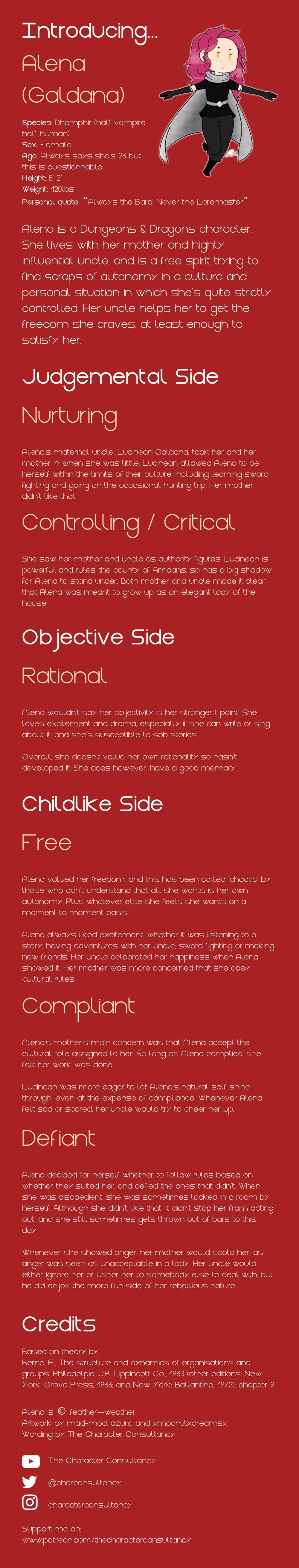 Alena Galdana - Infographic by characterconsultancy