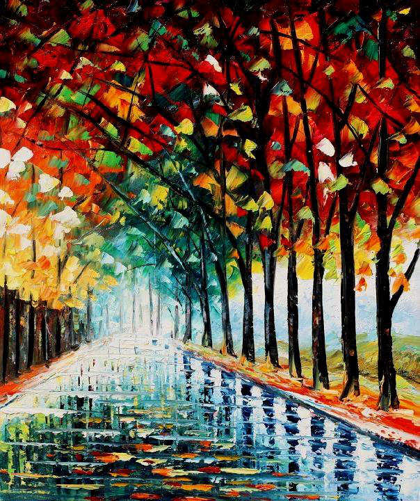 The scent of winter by Leonid Afremov by Leonidafremov