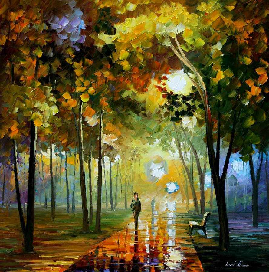 October reflections by Leonid Afremov by Leonidafremov